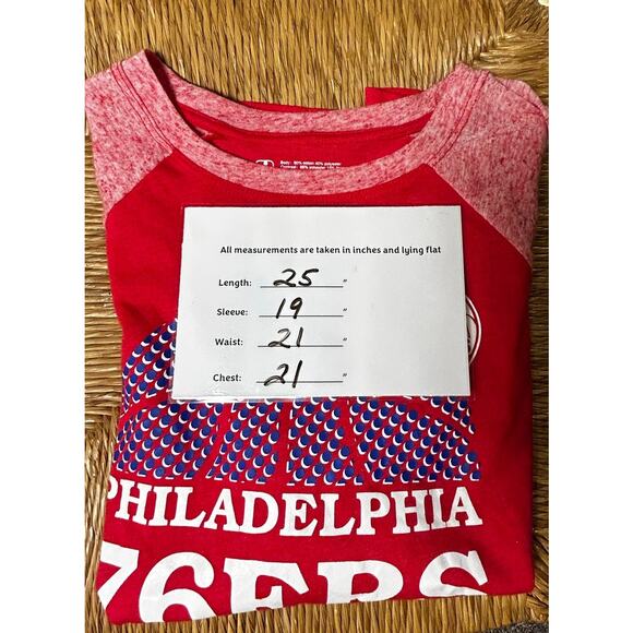 NWOT Women's Philadelphia 76ers Ladies 3/4 Long Sleeve T-Shirt, SIze M - Picture 5 of 5